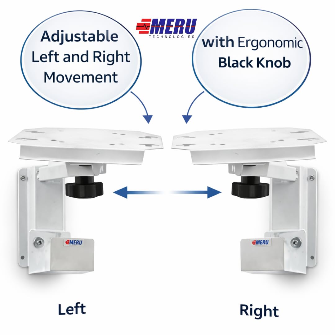 Wall Mount for Patient Monitor | Heavy-Duty Powder-Coated Steel | Adjustable Left & Right Movement with Ergonomic Black Knob ( FRIENDLY )