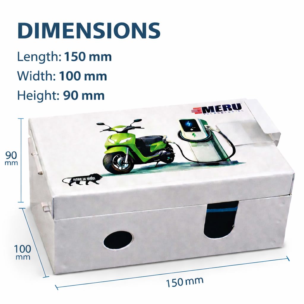 EV Charging Box with 16 MCB & 16A Socket | Wall Mount Metal Enclosure for Electric Scooter & EV Charging | Weather-Resistant, Lockable. (Small)